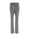 Celine Checkered Casual Trousers In Gray