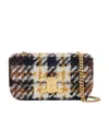 Celine Triomphe Shearling Shoulder Bag In Nude