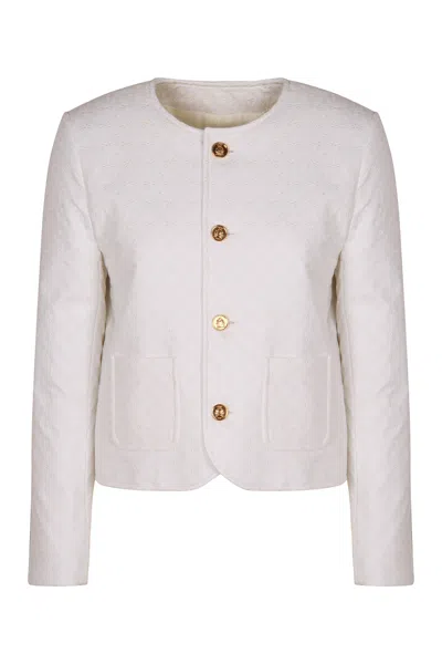 CELINE CELINE CHELSEA BUTTON-FRONT COTTON JACKET