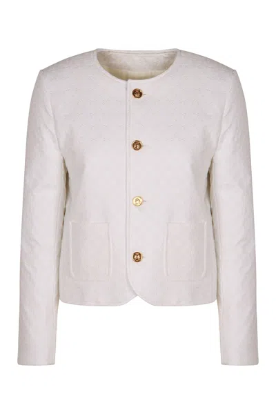CELINE CHELSEA BUTTON-FRONT COTTON JACKET