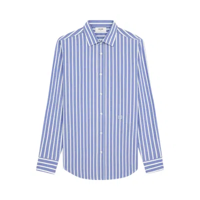 Pre-owned Celine Chemise Loose Col Drugstore 'chambray/chalk' | Blue | Men's Size 41