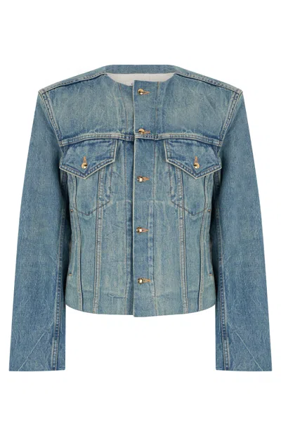 Celine Chic Denim Jacket For Women In Blue
