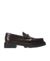Celine Universite Triomphe Chain Leather Loafer In Black