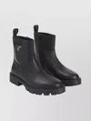 Celine Chunky Sole Round Toe Zipped Boot In Black