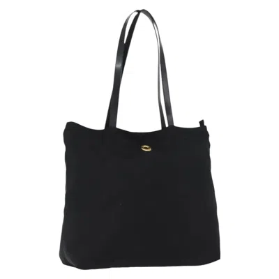Pre-owned Celine Circle Logo Nylon Black Nylon Tote Bag Bag ()