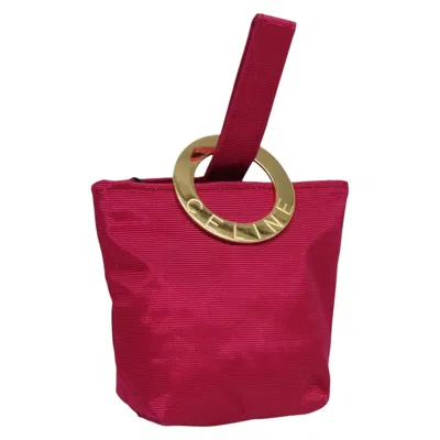 Pre-owned Celine Circle Logo Pouch Nylon Black Nylon Clutche & Pouche Bag ()