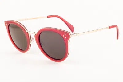 Pre-owned Celine Cl 40011u 66e Red / Gray Sunglasses Cl40011u 66e 48mm
