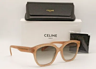 Pre-owned Celine Cl 40167i 74f Pink Gold Gradient Authentic Frames Sunglasses 55-19 In Gray