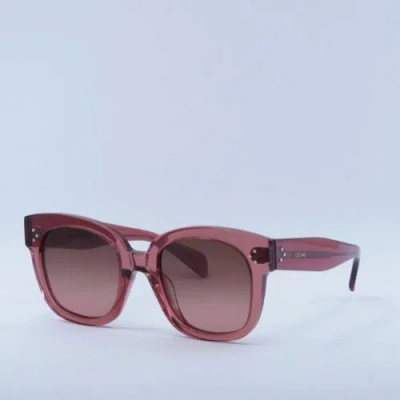 Pre-owned Celine Cl4002un 74t Pink / Gradient Bordeaux 54-22-145 Sunglasses Authentic In Red