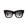 Celine 50mm Polarized Square Sunglasses In Black/grey Polar