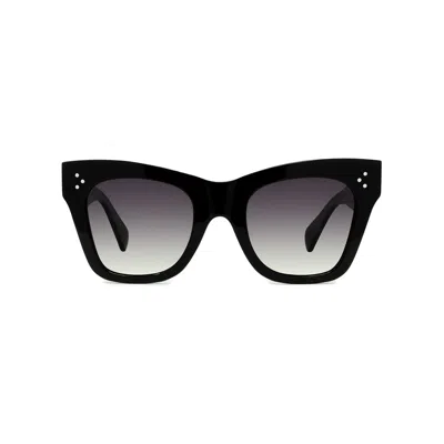 Celine 50mm Polarized Square Sunglasses In Black/grey Polar