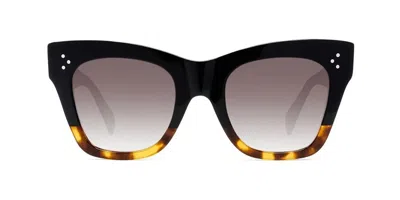 Celine Cl4004in  3 Dots 05k Women's Sunglasses Black Size 50 In Multi