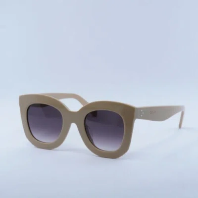 Pre-owned Celine Cl4005fn 57z Beige/gradient Violet 49-25-145 Sunglasses Authentic In Purple