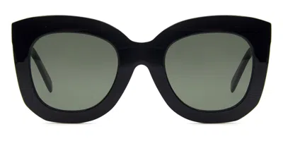 Celine Cl4005fn Vestibilità Orientale 01n Occhiali Da Sole Neri Per Donna In Black