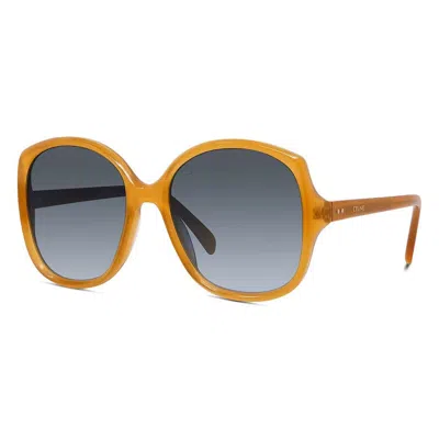 Celine Cl40172u47b Oversized Round Gradient Sunglasses In Metallic