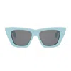 Celine Bold 3 Dots 51mm Cat Eye Sunglasses In Turchese