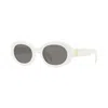Celine Cl40194u Triomphe 25a Sunglasses In White