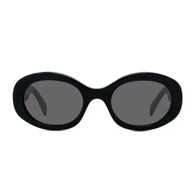 Celine Cl40194u Triomphe 01a Nero Sunglasses In Black