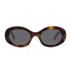 Celine Triomphe 54mm Oval Sunglasses In Marrone