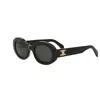 Celine Triomphe Smoke Oval Ladies Sunglasses Cl40194u 05a 52 In 03a - Black