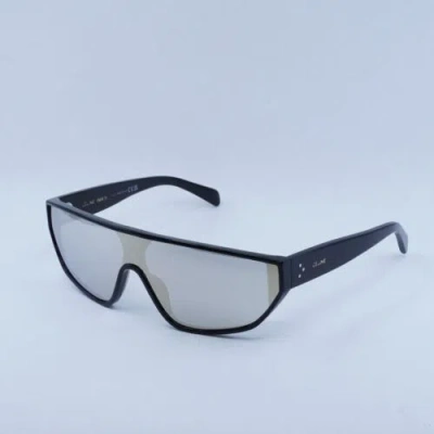 Pre-owned Celine Cl40195i 01c Shiny Black/silver Mirror --135 Sunglasses Authentic