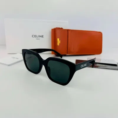 Pre-owned Celine Cl40198f Monochroms Black Square Sunglasses Eyewear Women In Gray