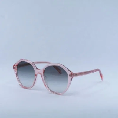 Pre-owned Celine Cl40201u 72b Transparent Pink/grey Gradient 54-19-135 Sunglasses A...