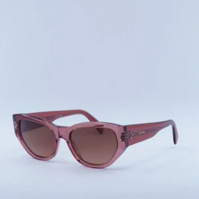 Pre-owned Celine Cl40219i 74t Pink/gradient Bordeaux 54-18-135 Sunglasses Authentic In Red