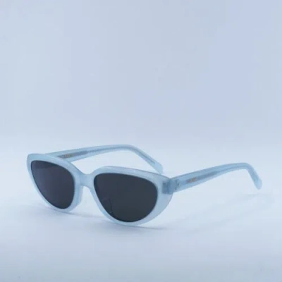 Pre-owned Celine Cl40220u 84a Opaline Light Blue/smoke 55-18-140 Sunglasses Authentic In Gray