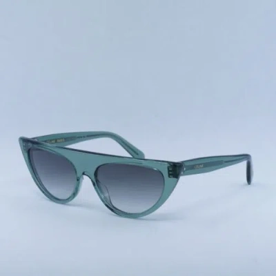 Pre-owned Celine Cl40228i 93b Transparent Sage/grey Gradient 56-17-140 Sunglasses