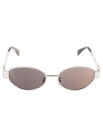 Celine Cl40235u Metal Triomphe 28e Oro Rosa Sunglasses In Gold