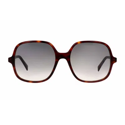 Celine Cl40244u52f Square Brown Gradient Sunglasses In Burgundy