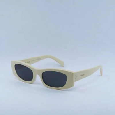 Pre-owned Celine Cl40245u 39a Shiny Butter/smoke 55-19-135 Sunglasses Authentic In Gray