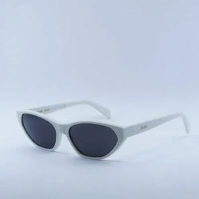Pre-owned Celine Cl40251u 25a Shiny Ivory/smoke 57-15-140 Sunglasses Authentic In Gray