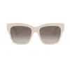 Celine Womens Cream Cl40253i Triomphe Square-frame Acetate Sunglasses In Brown