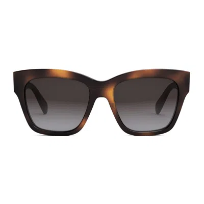 Celine Triomphe Square Acetate Sunglasses In Blonde Havana Gradient Roviex