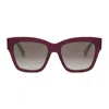 Celine Cl40253i Triomphe 69f Rosso Lucido Sunglasses In Burgundy