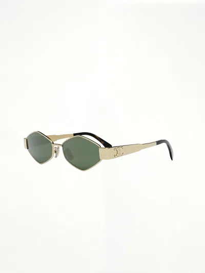 Celine Cl40254u 5430n Metal Sunglasses In Gold