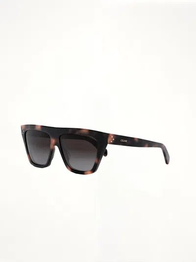 Celine Cl40256i 5855k Acetate Sunglasses In Black