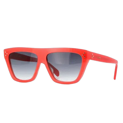 Celine Cl40256i66b Square Full Rim Sunglasses In Orange