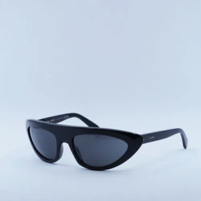 Pre-owned Celine Cl40261i 01a Shiny Black/smoke 60-19-125 Sunglasses Authentic In Gray
