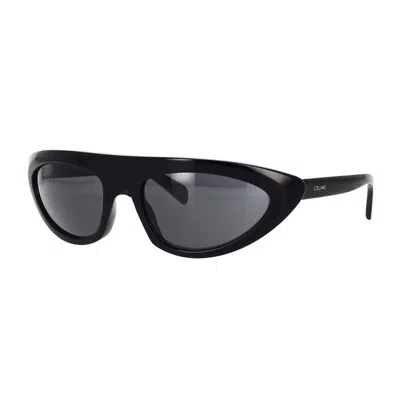 Celine Cl40261i01a Geometric Full Rim Sunglasses In Black