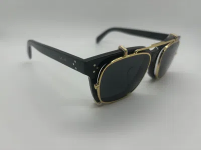 Pre-owned Celine Cl40268u-cl 01 Black Clip On Sunglasses 50-19-145mm Comes W/full Set In Gray