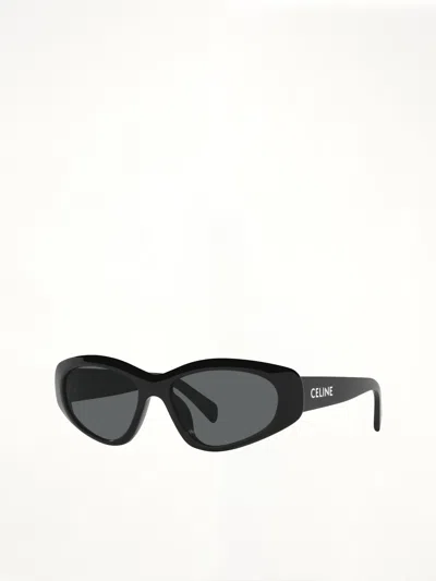 Celine Cl40279u 5701a Acetate Sunglasses In Black