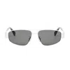 Celine Cl40281u Metal Triomphe 16a Argento Sunglasses In Argento