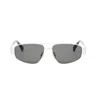 Celine Cl40281u Metal Triomphe 16a Argento Sunglasses In Argento/grigio