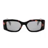 Celine Triomphe Acetate Rectangle Sunglasses In Marrone