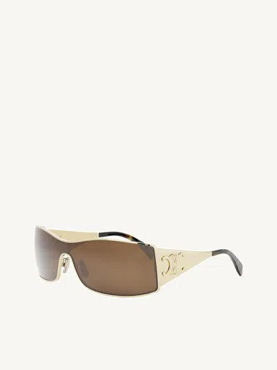Celine Cl40283u 0030e Metal Sunglasses In Brown