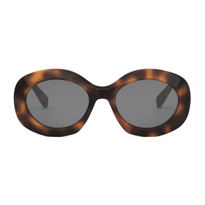 Celine Cl40292u Triomphe 53a Havana Sunglasses In Brown