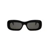Celine Bold 3 Dots Acetate Rectangle Sunglasses In 01a - Black